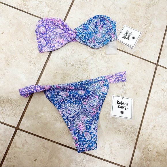 New kulani kinis TWIST BANDEAU BIKINI size XS - Picture 4 of 9